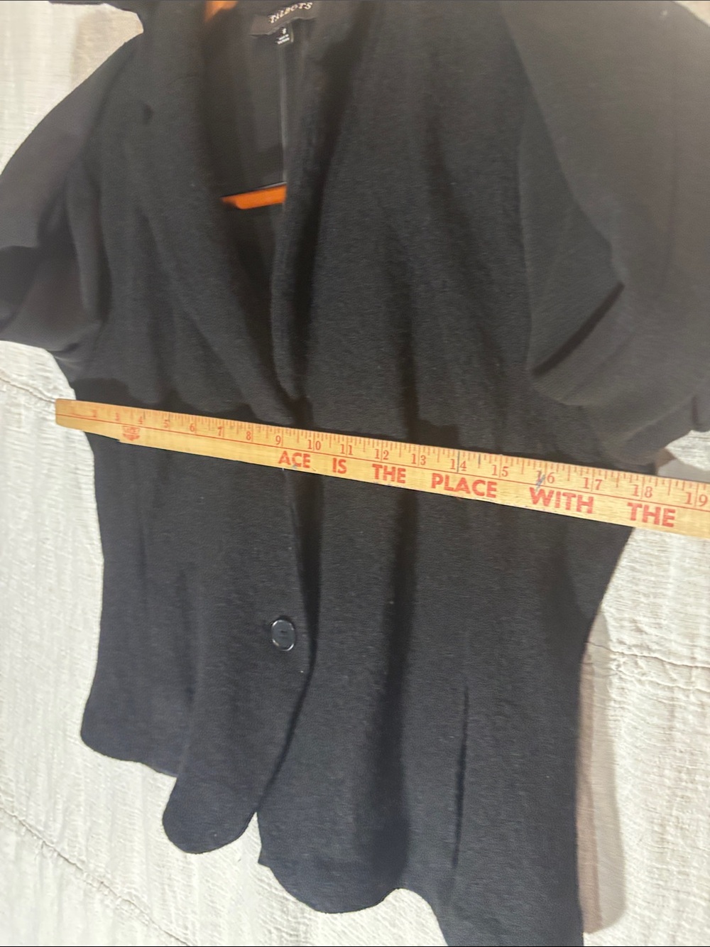 Talbots Black Mixed Media Two Button Tailored Women's Blazer Jacket Size 8 EUC - Picture 6 of 7